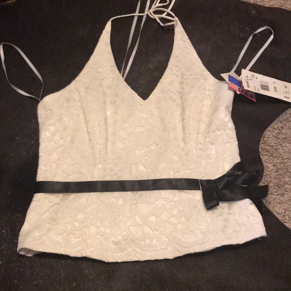White & Black Top